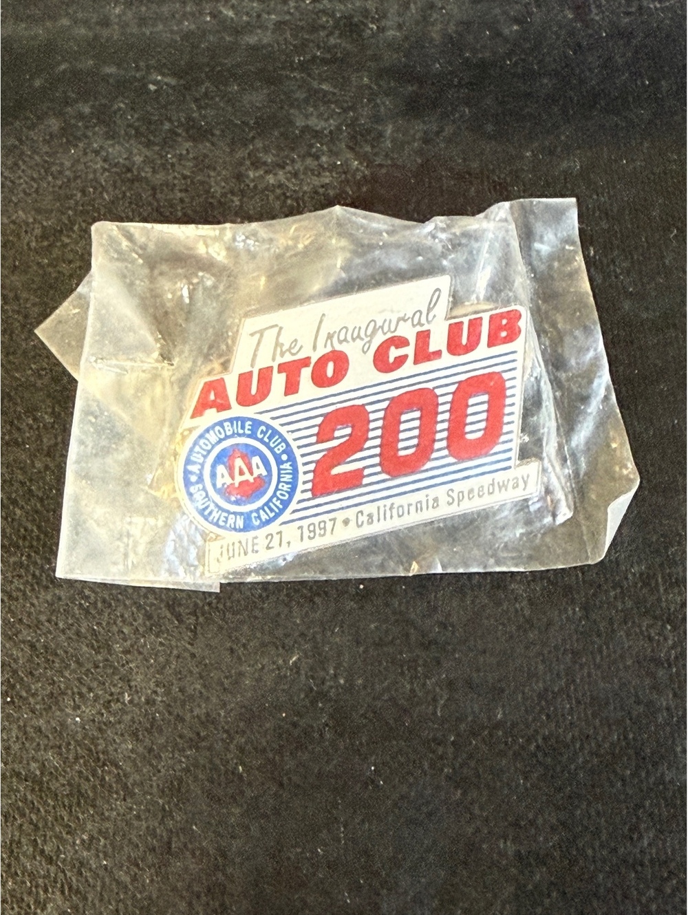 Vintage 1997 Inaugural Auto Club 200 Southern California Speedway Keychain